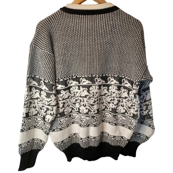 Vintage Unisex Knitted Ski Sweater Acylic Blend - Picture 2 of 6